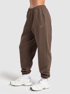 Gymshark Brown Relaxed Track Joggers